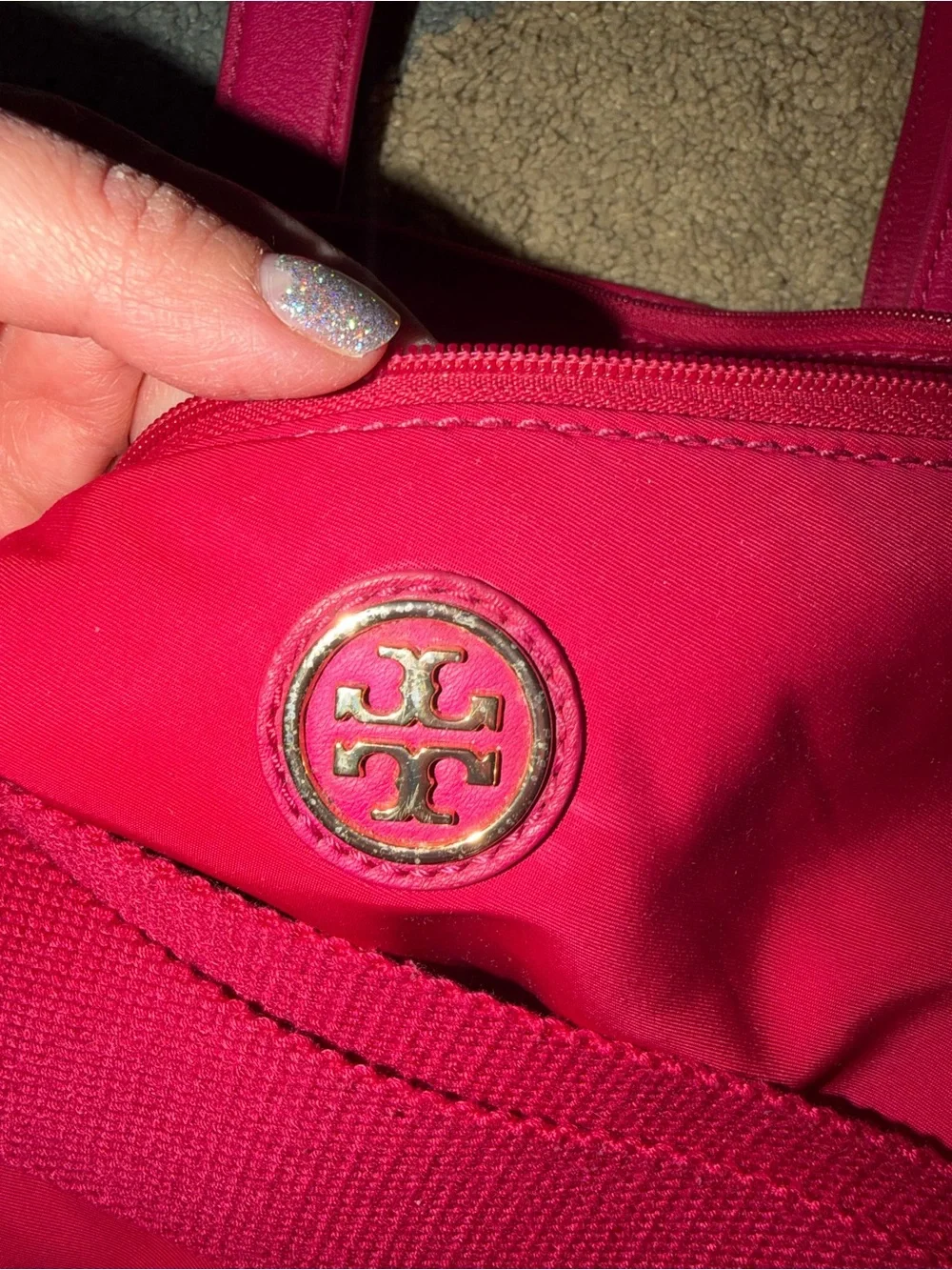 Tory Burch Dena Pink Nylon Diaper Bag